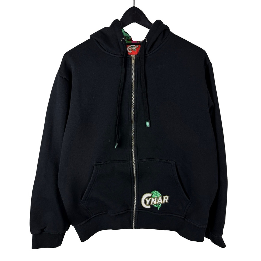 Mens Y2K Cynar Streetwear Liquor Rare Drink Promo Full Zip Hoodie Size L